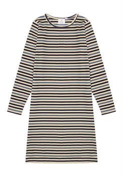 The New Lena LS rib dress - Navy Blazer